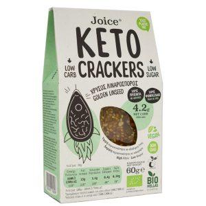 Crakers KETO golden linseed 60gr Bio