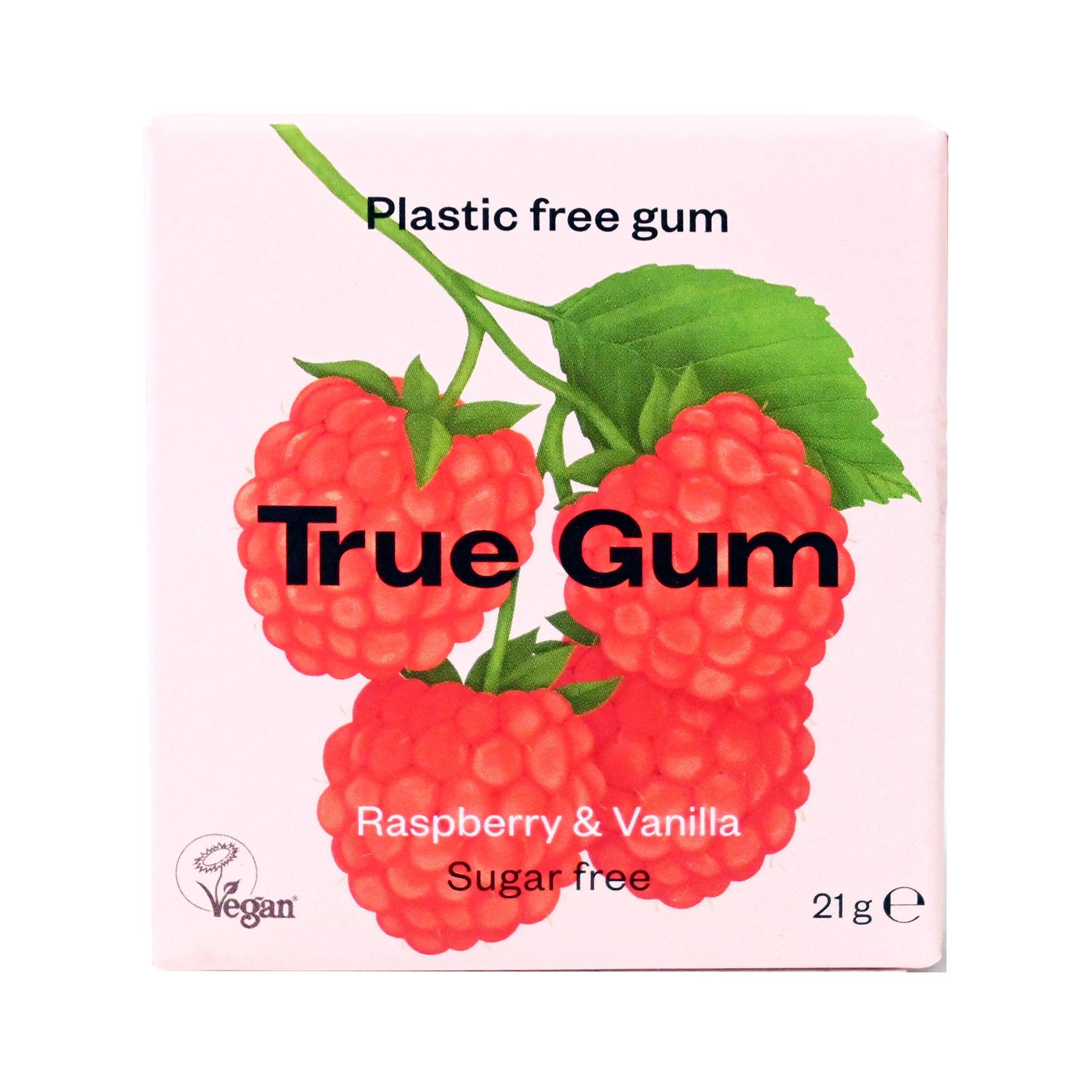 True Gum Raspberry & Vanilla Τσίχλα με Γεύση Βατόμουρο & Βανίλια 21g