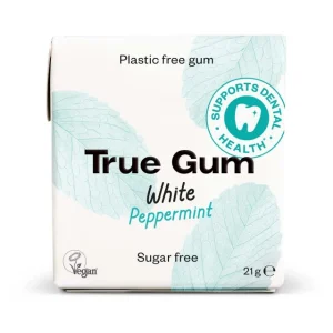 True Gum White Peppermint Τσίχλα για Λευκά Δόντια με Γεύση Μέντα 21g