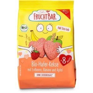 Βιολογικά Μπισκότα Βρώμης με Φράουλα, Μπανάνα & Μήλο από 8 μηνών 100g