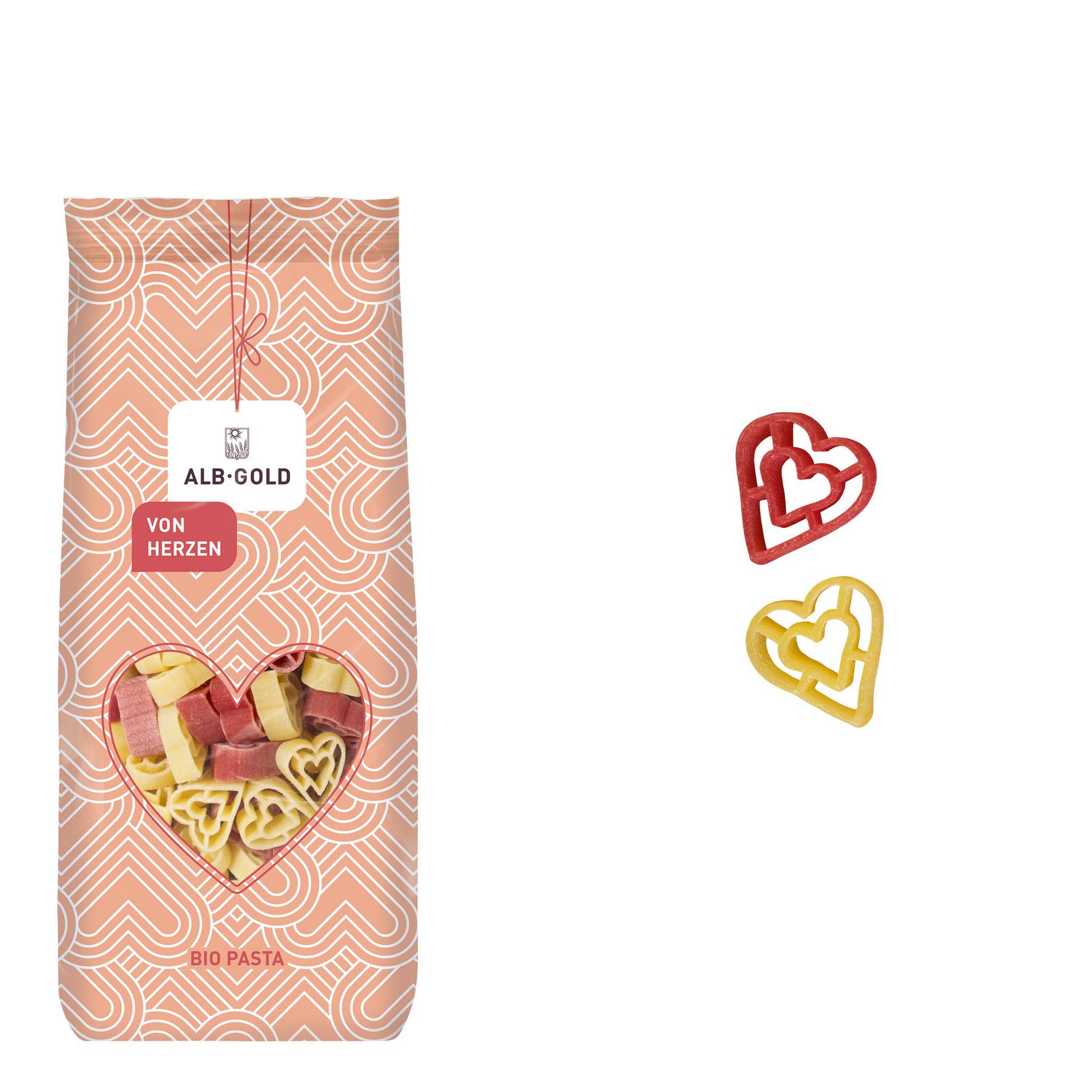 Βιολογικά Ζυμαρικά Σε Σχήμα Καρδιάς 250g